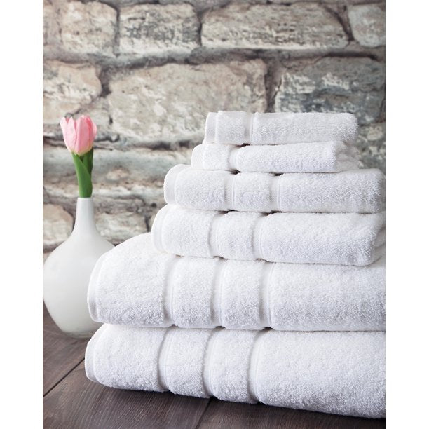 UpThrone Luxury Turkish Cotton White Bath Towels Set of 6- Bathroom To –  USA HOME GOODS